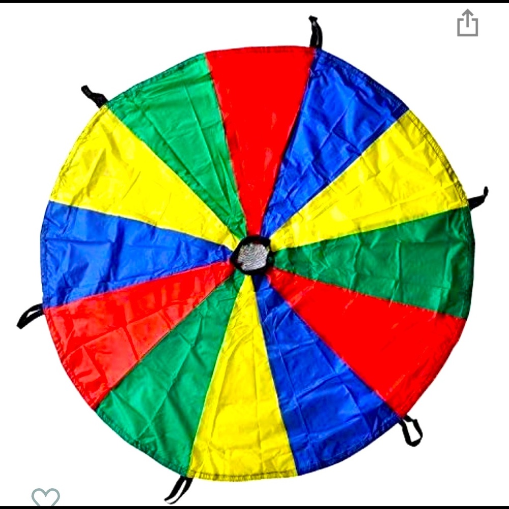 Parachute Rainbow for Children Outdoor/indoorActivities6 Handles+storage bag
